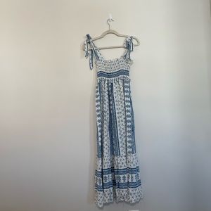 Blue and White Maxi Dress